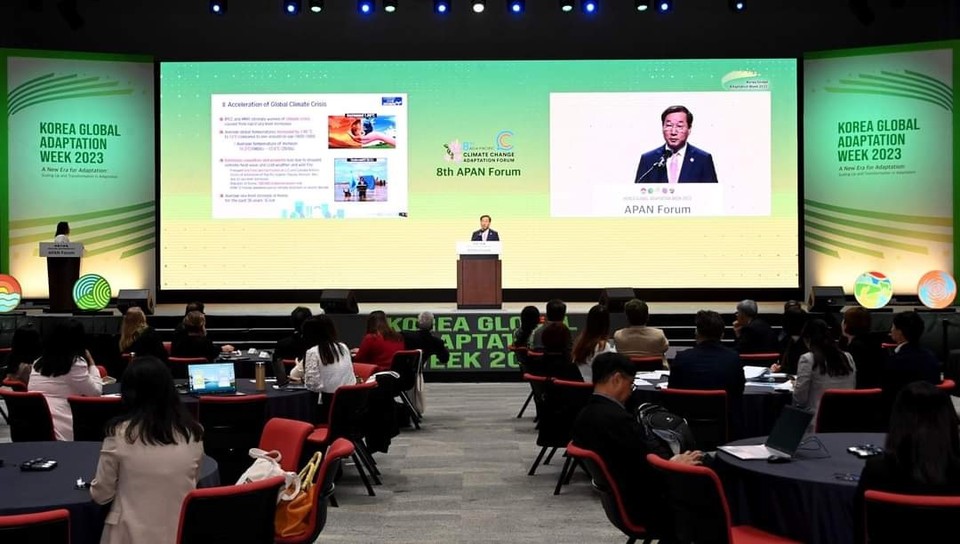 30일 송도컨벤시아에서 열린 '제8차 아시아·태평양 적응네트워크(APAN) 포럼이 열렸다. (사진=유정복 인천시장 페이스북)